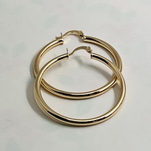 Gold hoops, Classic Gold Earrings, Brazilian Gold, Gift for her, Cute jewelry